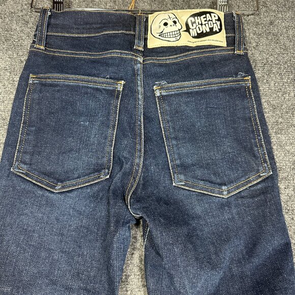 Cheap Monday Jeans Womens 27 Skinny Cotton Stretch Pockets Zip Fly Logo - Picture 6 of 7